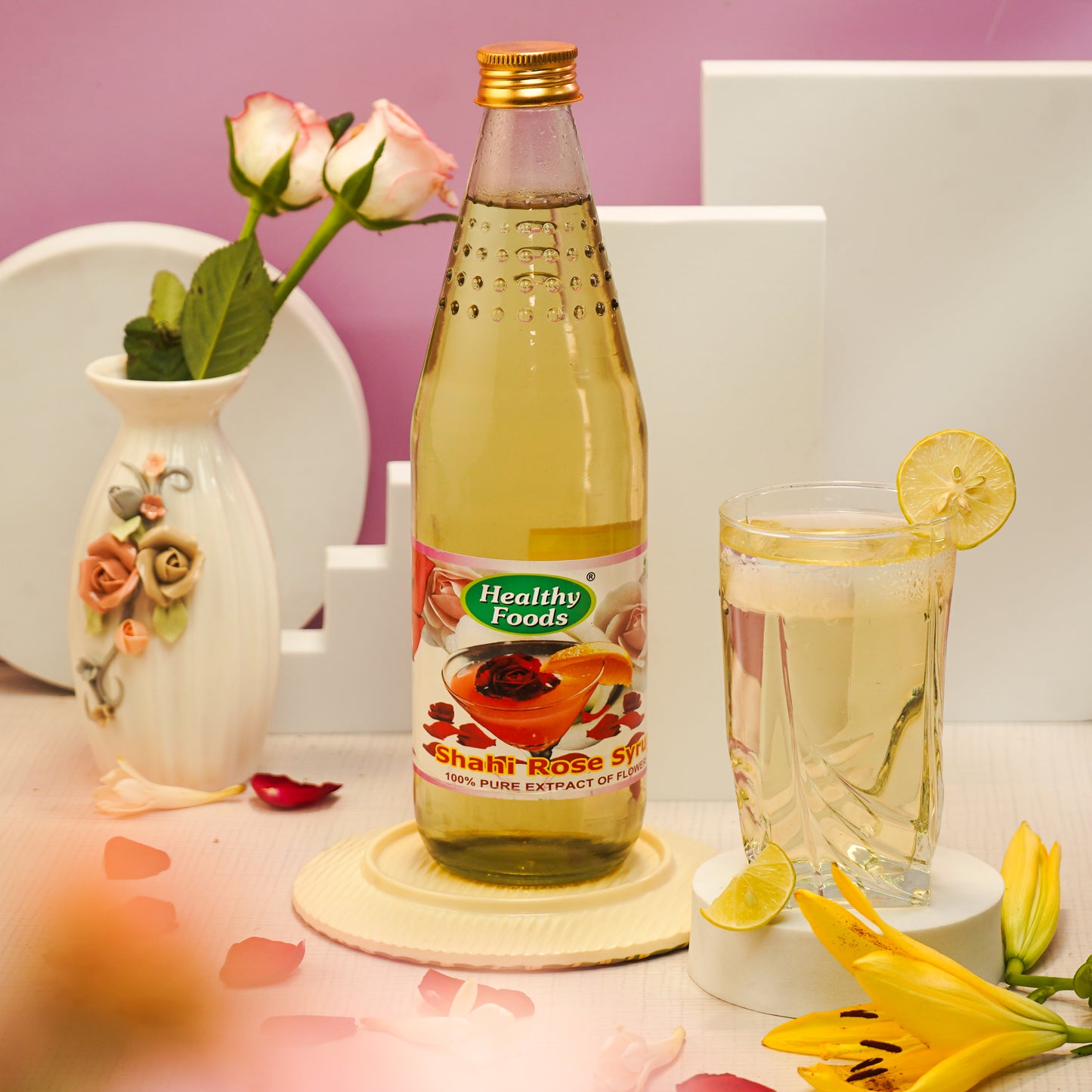 Rose Sharbat ( Real Rose Extract, No Added Colors, Calms the Mind )