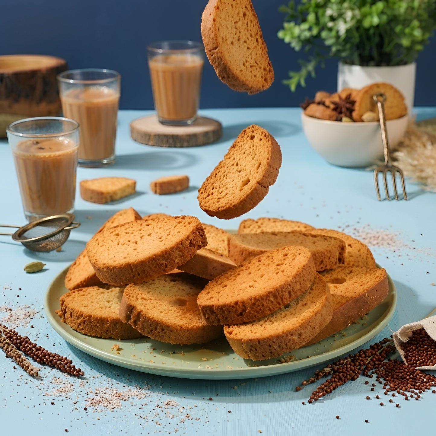 Protein Rusk ( 15 grams Protein , No Added Sugar , No Maida , No Palm Oil)