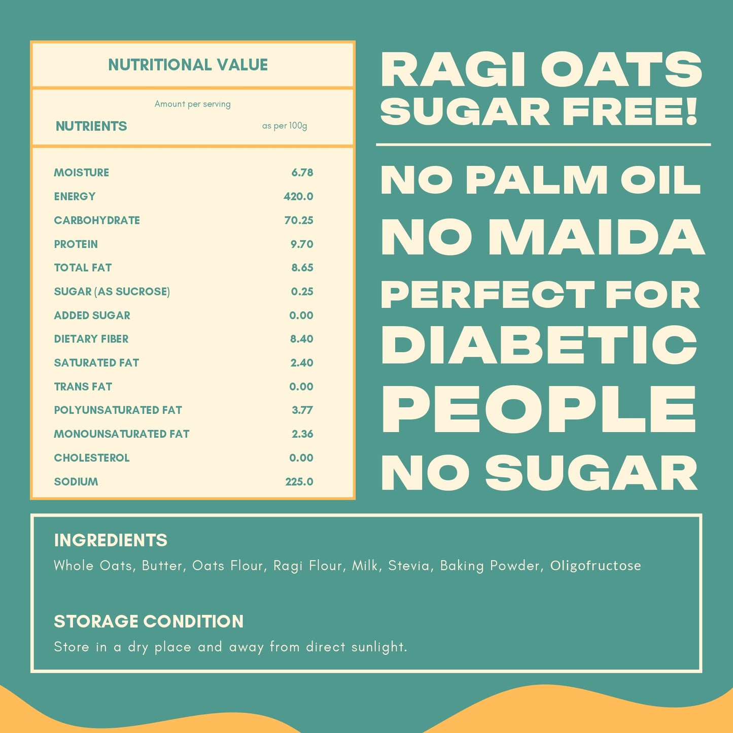 Ragi Oats Biscuits (No Sugar, No Maida, No Oil)
