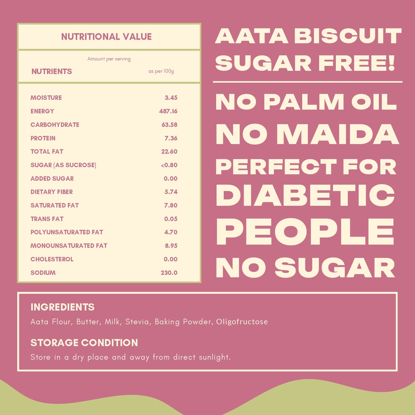 Aata Biscuit (No Sugar, No Maida, No Oil)