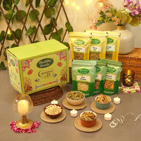 6 Assorted High Protein Namkeen Box ( No Palm Oil ) Healthy Foods