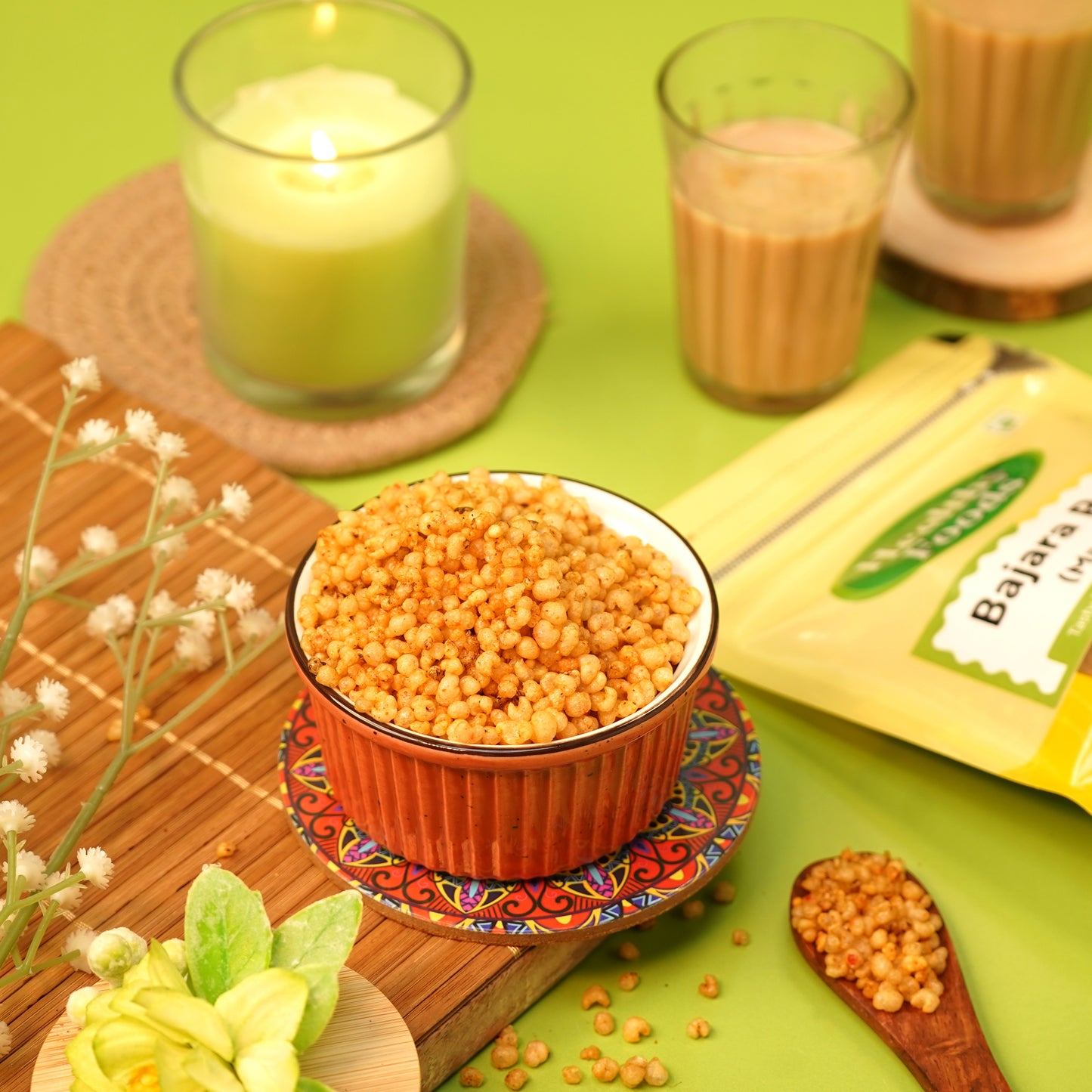 Bajra Puff ( Roasted Not Fried , Good for Diet )
