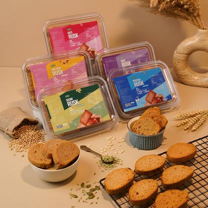 5 Assorted Rusk ( No Added Sugar , No Maida, No Palm Oil)