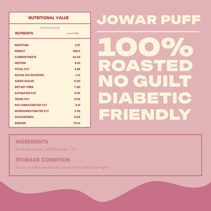 Jowar Puff ( Roasted Not Fried, Good for Diet ) 400 Gm
