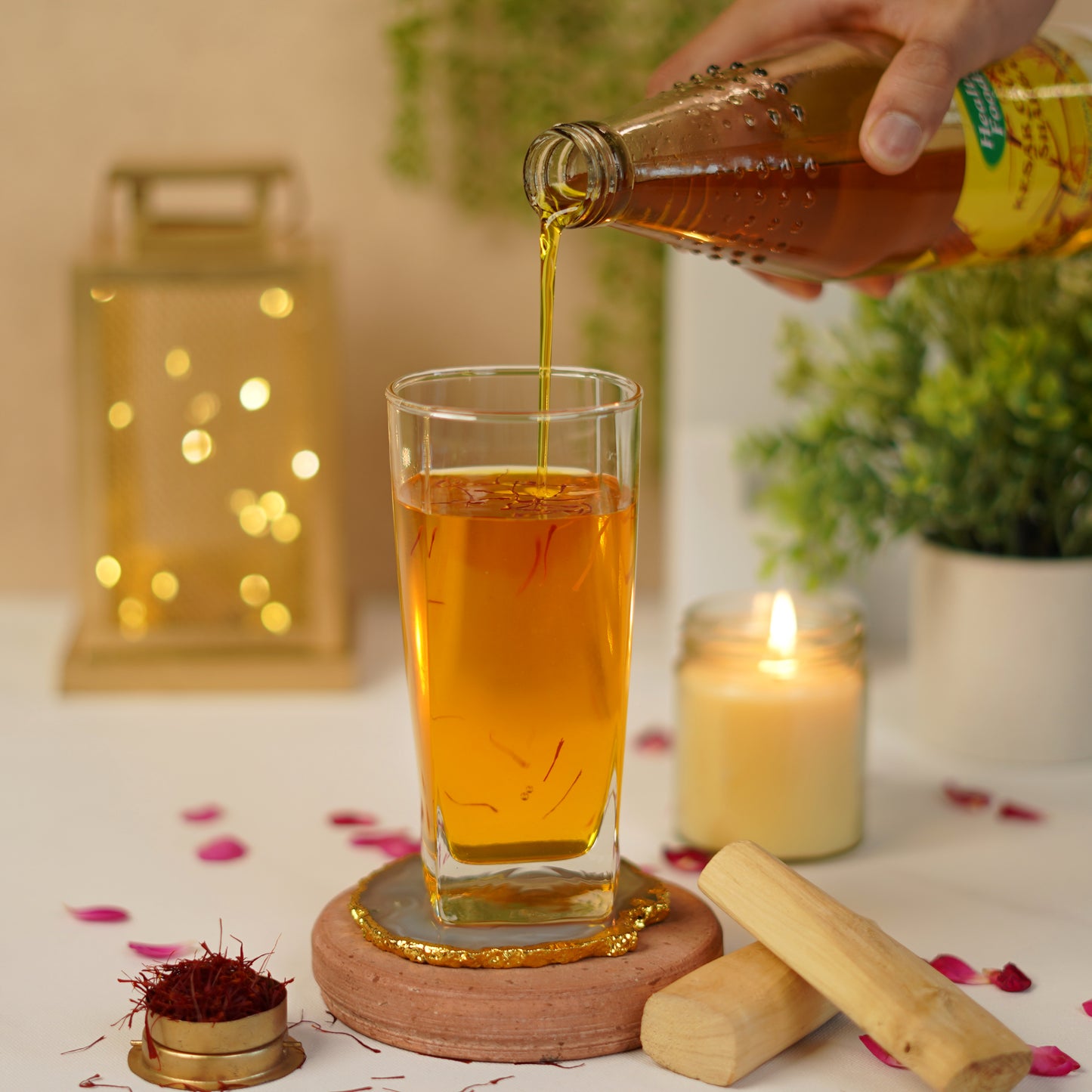 Kesar Chandan Sharbat ( No Added Color, Real Extracts & No Preservatives )