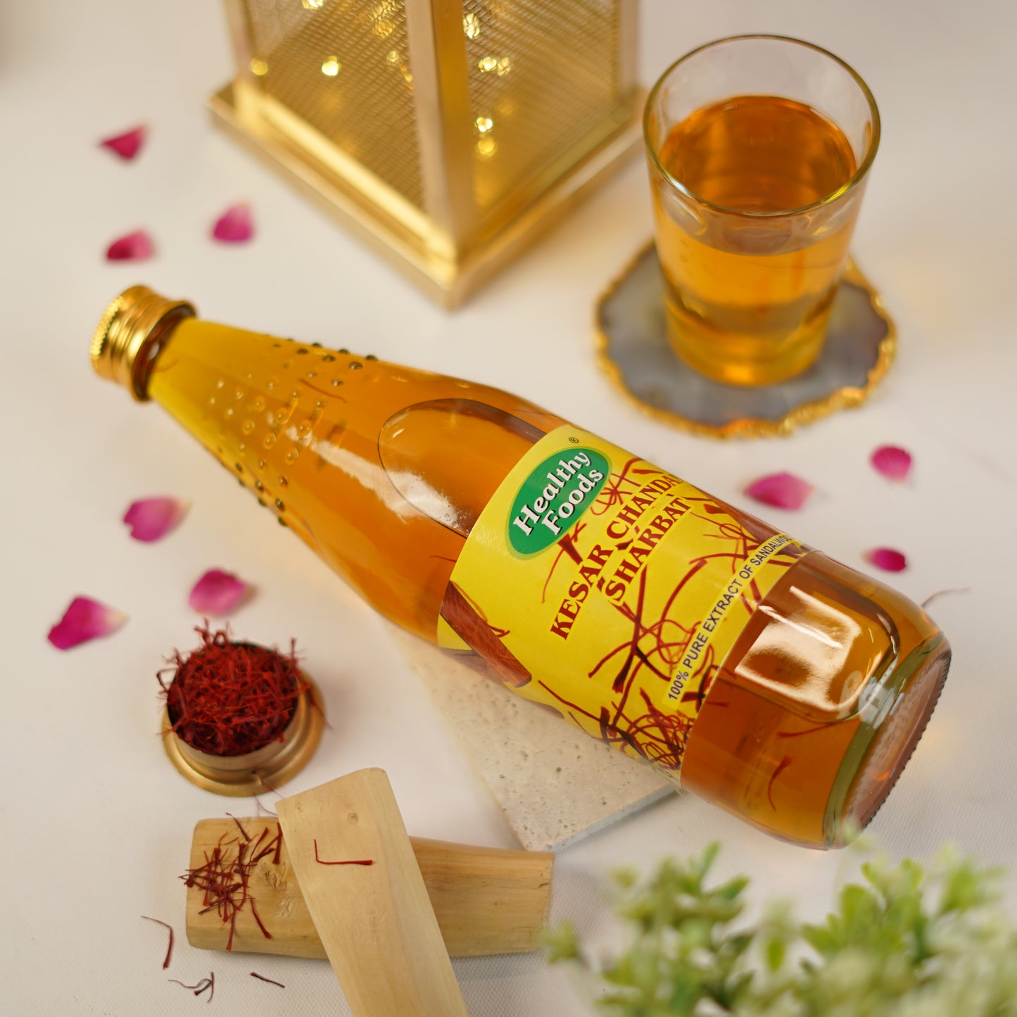Kesar Chandan Sharbat ( No Added Color, Real Extracts & No Preservatives )