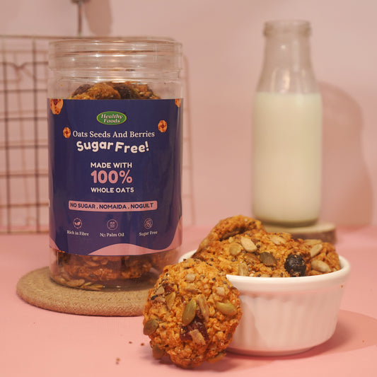 Oats Seeds & Berries Biscuits (No Sugar, No Maida, No Oil)