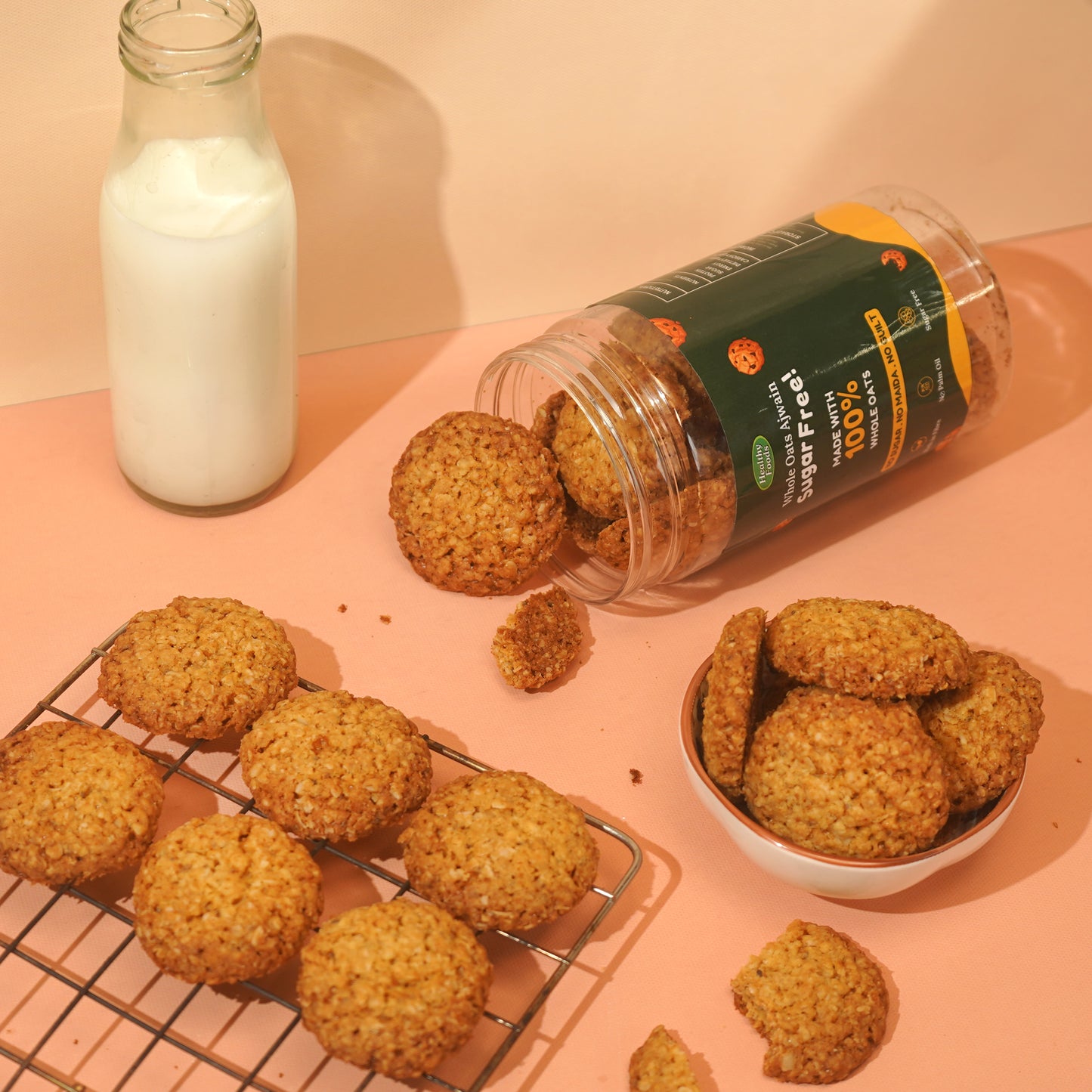 Oats Ajwain Biscuit (No Sugar, No Maida, No Oil)