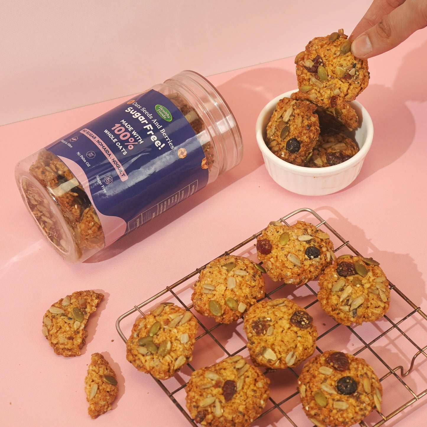Oats Seeds & Berries Biscuits (No Sugar, No Maida, No Palm Oil)