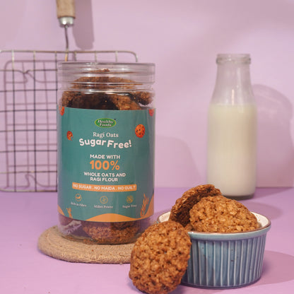 Ragi Oats Biscuits (No Sugar, No Maida, No Oil)