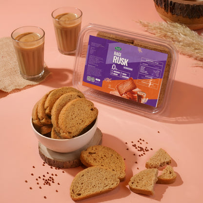 Ragi Rusk ( No Added Sugar , No Maida , No Palm Oil )