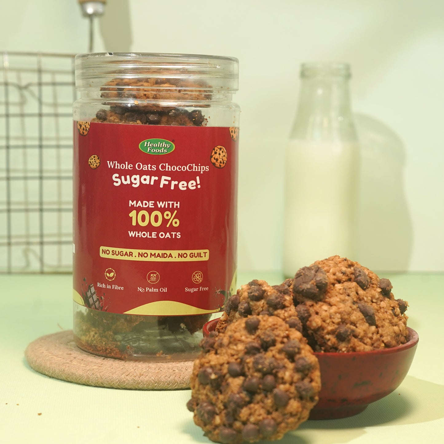 Oats Choco Chips (No Sugar, No Maida, No Oil)