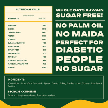 Oats Ajwain Biscuit (No Sugar, No Maida, No Oil)