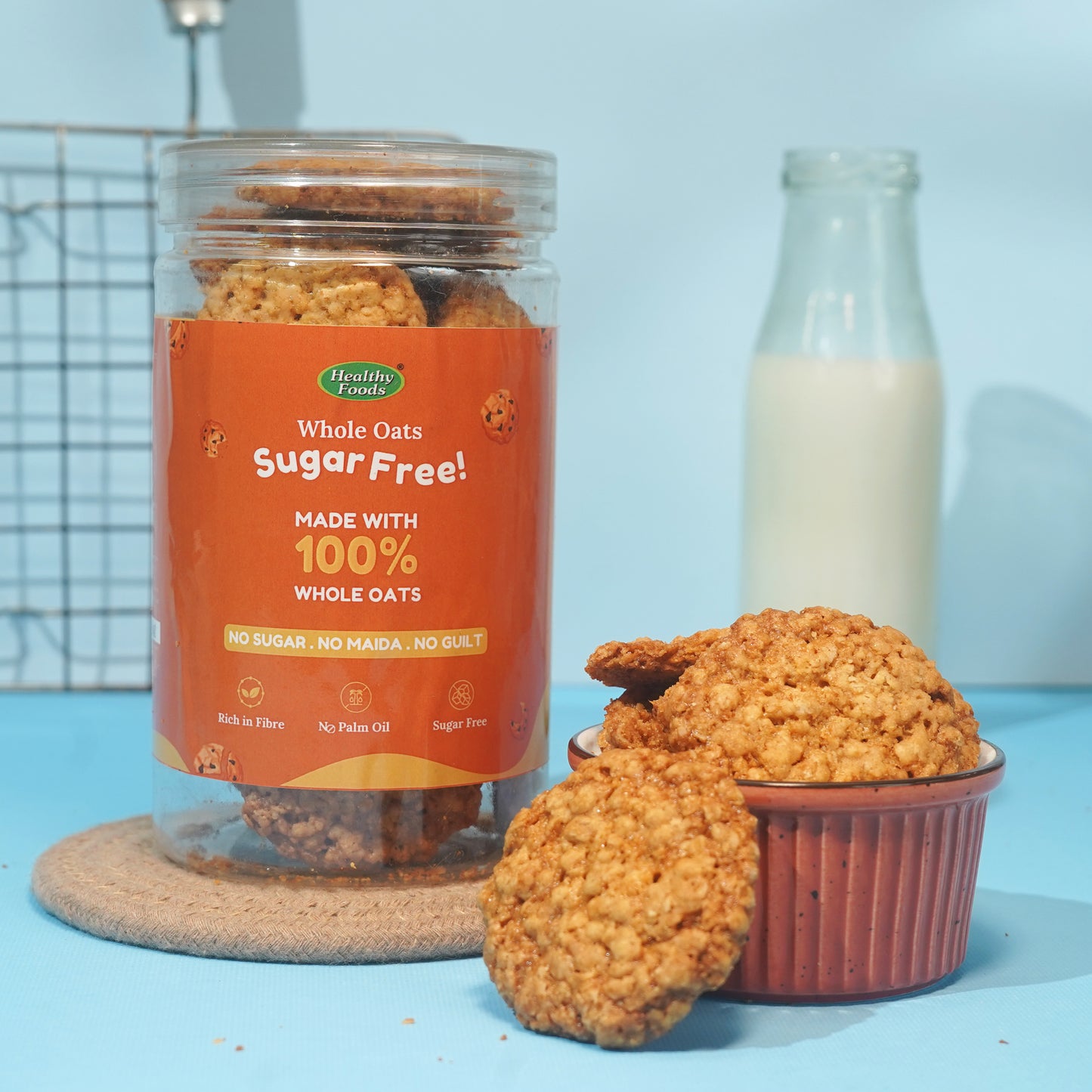 Whole Oats Biscuit (No Sugar, No Maida, No Oil)