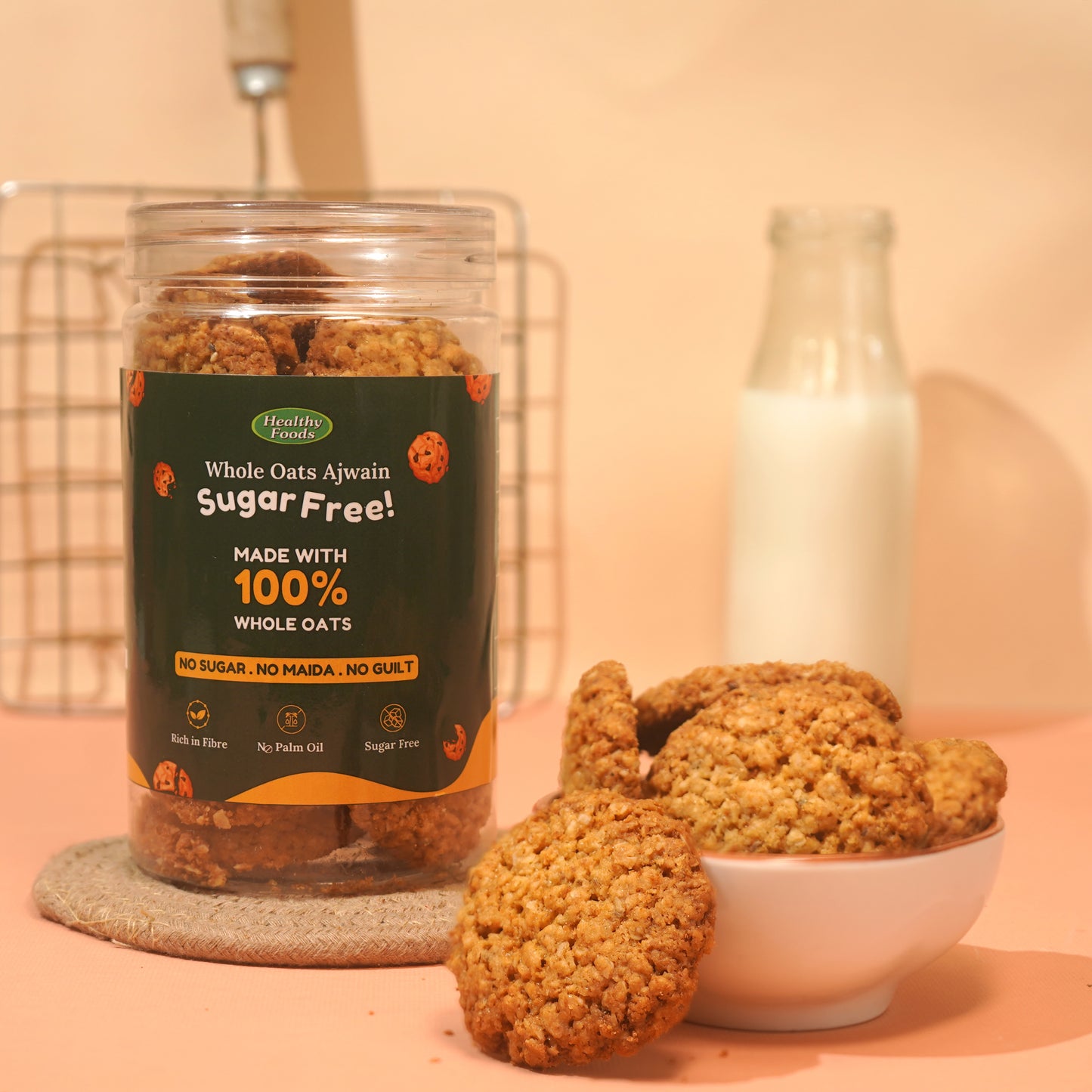 Oats Ajwain Biscuit (No Sugar, No Maida, No Oil)